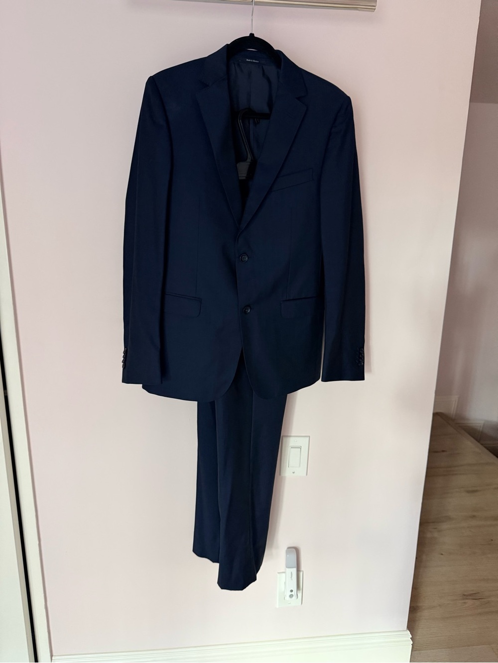 Z Zegna Mens Suit 2 Piece Navy Blue 48R US 38R Slim Fit Drop 8 Wool Mohair Luxe⁠ - Picture 2 of 16